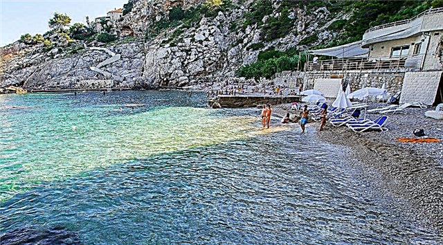 Dubrovnik: al die strande van die gewilde oord Kroasië