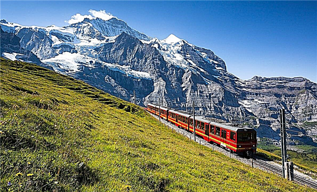 Jungfrau - fjall og járnbraut í Sviss
