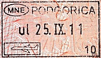 Regras de visado e entrada a Montenegro