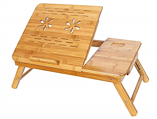 Modelos de mesas para un portátil na cama, as súas vantaxes e inconvenientes
