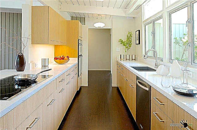 Прекрасен дизајн на кујна без врвни ормани, фотографии од готови опции